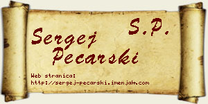 Sergej Pecarski vizit kartica